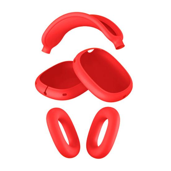 Kopfhörerhülle für AirPods Max Vollständige Schutzhülle Weiche Silikonhülle Kratzfest & Schweißbeständig Präzise Aussparungen Ohrpolster Kopfbügel Schutz