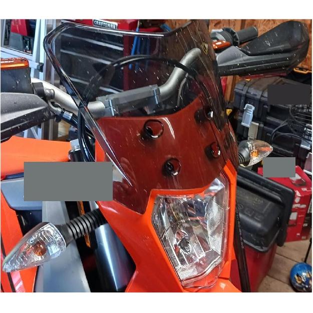 Kompatibilné s Všetky 690 SMCR Enduro / 500 450 350 300 250 SM SMCR EXC XC XCW 125-500 Motocykel Čelné sklo Veterný štít Deflektor vetra