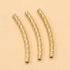 2-Color Stainless Steel Embossed Bent Tube Sleeves for DIY Jewelry