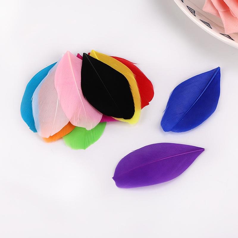50Pcs5-8Cm Colored Goose Feather Floating Head Diy Jewelry Accessories Feather Goose Feather Craft Decorative Material