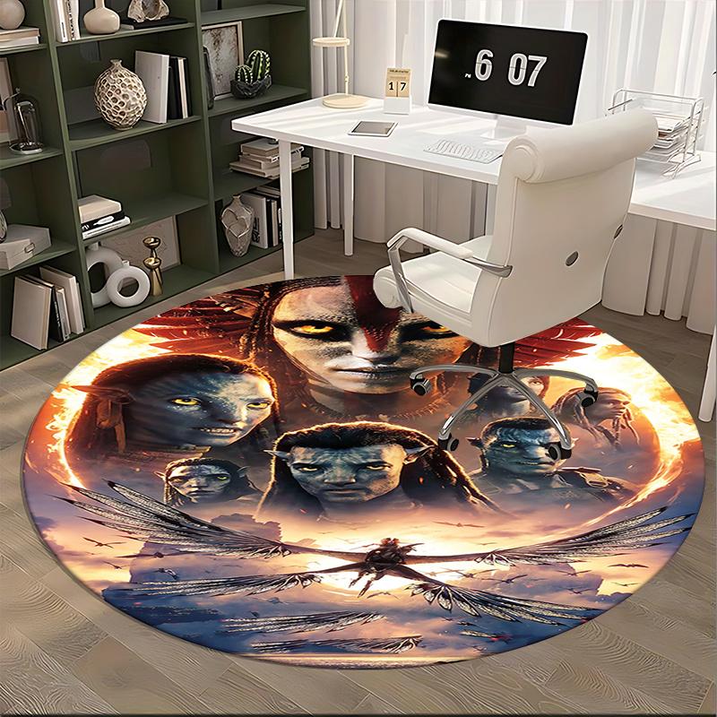 Avatar Movie Inspired Chair Mat - Round Carpet for Home Decor, Office Use, Living Room, Bedroom, Gift Idea0241b