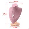 Deluxe Velvet Necklace Stand with Decorative Base