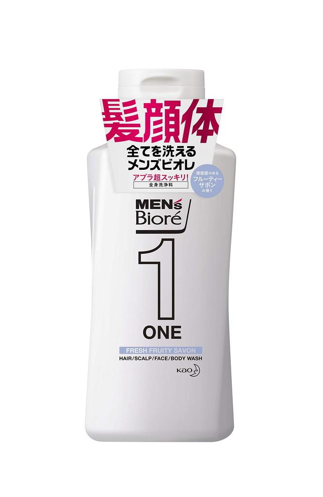 Biore ONE Body Fruity Soap Regular 200ml Body Soap Men's All-in-One Wash, Scent, Size,