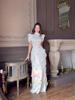 2025 Spring Sweet Style Short Sleeve Silky Elegant Women's Fashion Dress