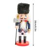 1Pc Wooden Christmas Nutcracker Soldier - Traditional Painted Figurine, Festive Collectible Home Party Decor Ornament