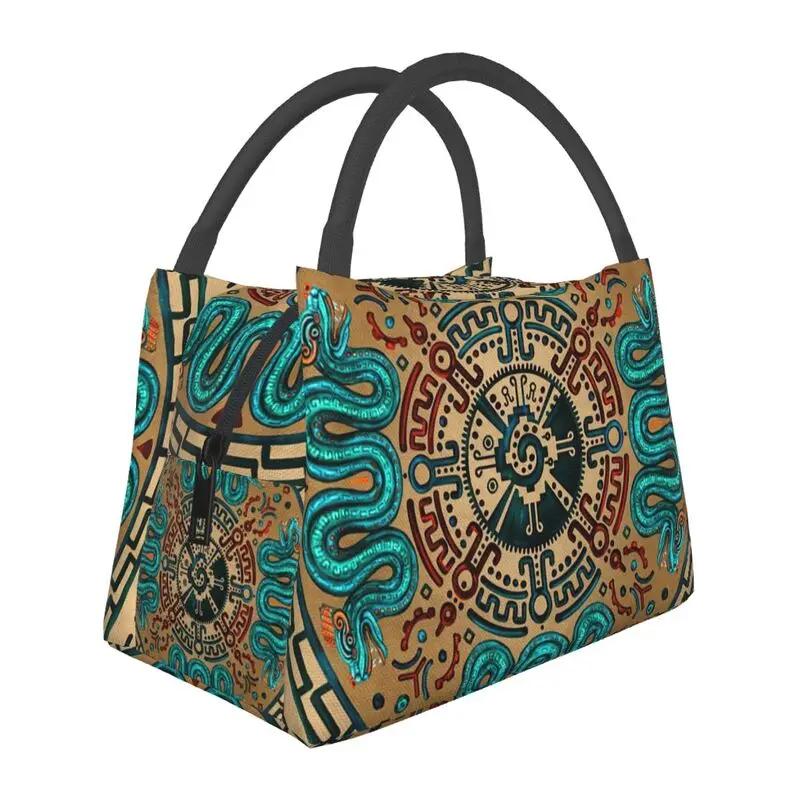 Hunab Ku Ometeotl Aztec Yucatec Maya Mayan Inca Toltec Insulated Lunch Bag School Office Portable Thermal Cooler Lunch Box Women
