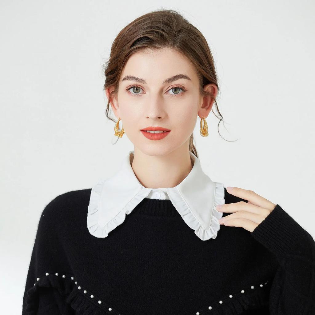 Women Business Fake Collar Girls Lapel Half Shirt Ladies Detachable Collar Formal Suit Lapel False Collar Decoration Fuax Cols