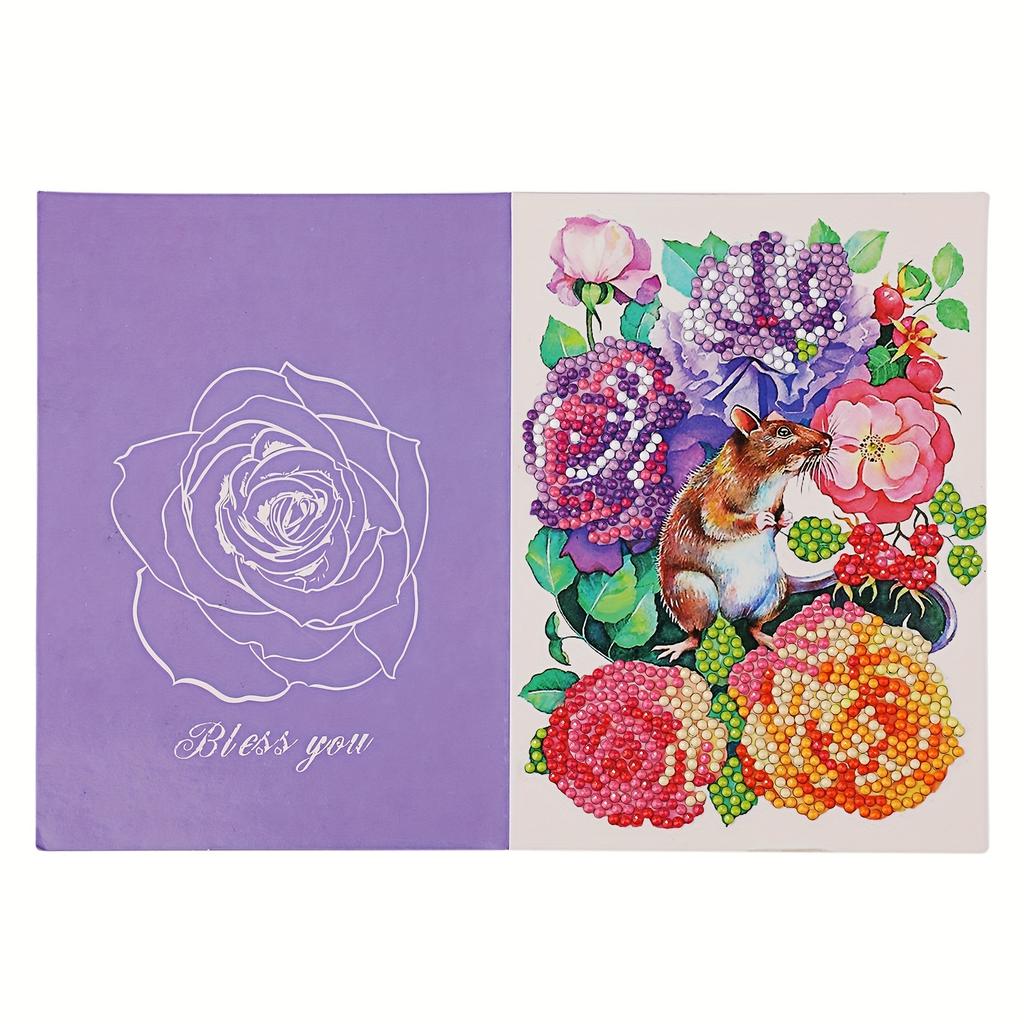 1 Set Diamond Painting Postkarte Perfekt für Kinder DIY Geburtstags- und Hochzeitsgrußkarten
