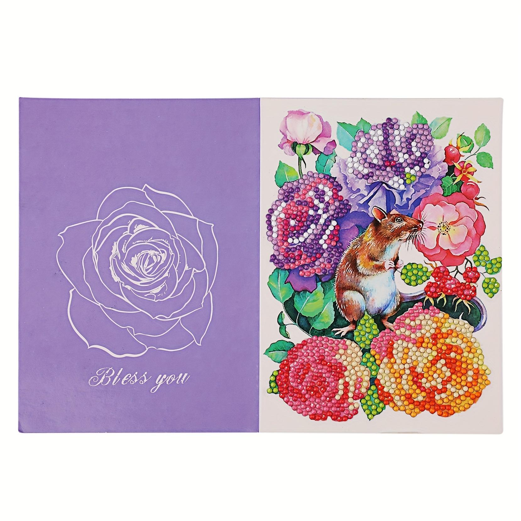 

1 набор открыток с алмазной росписью, идеально подходит для поздравительных открыток на день рождения и свадьбу для детей A