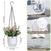 Indoor Hanging Flower Pots - Set of 3 Outdoor Flower Pots, Hanging Flower Pots with Drainage Holes