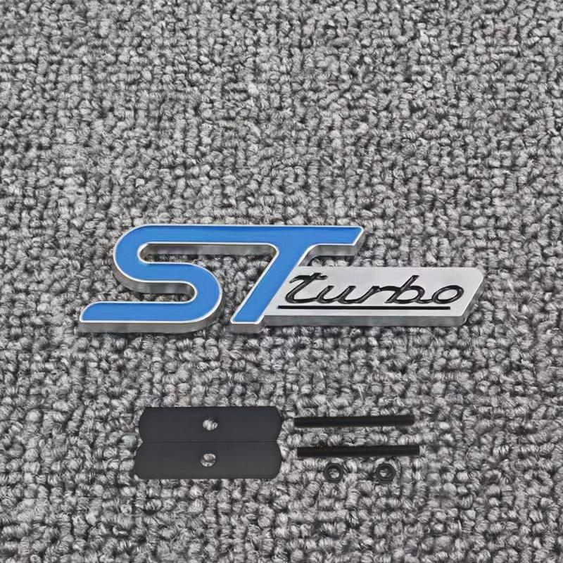 3D Metal STLine STTurbo Logo Emblem Decal Front Grill Fender Side Badge Sticker for  Kuga Fiesta Mondeo and Other Automobile Brands