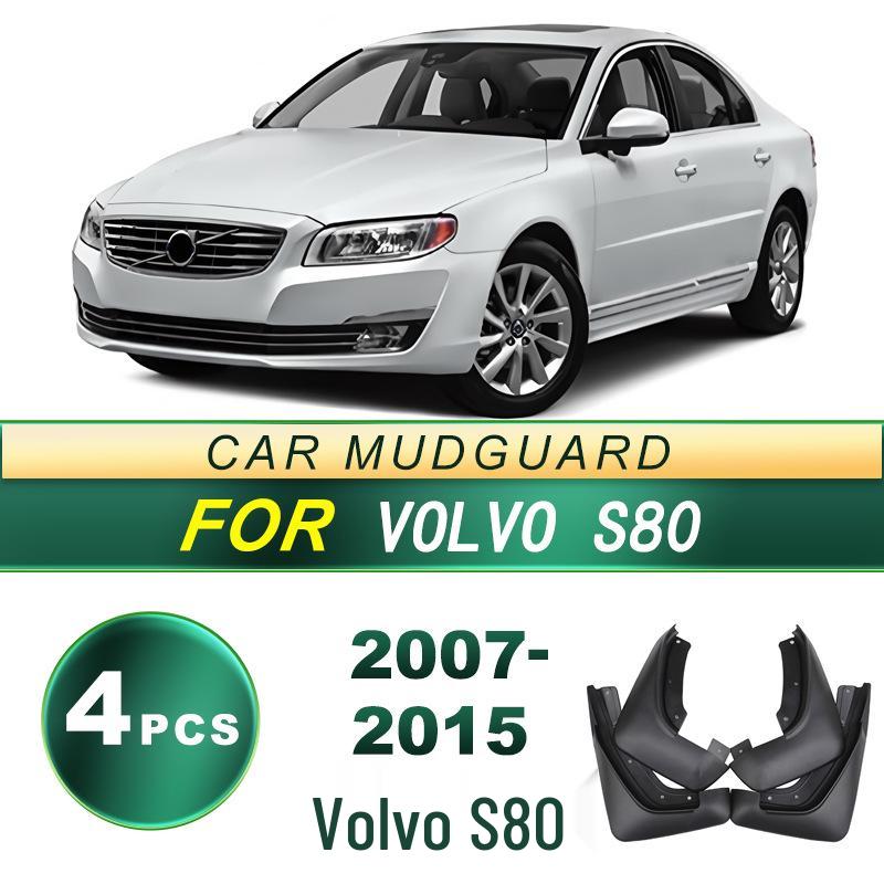 Volvo S80 2007-2015 Tire Mud Flaps, Soft Rubber, No-Drill Modification.