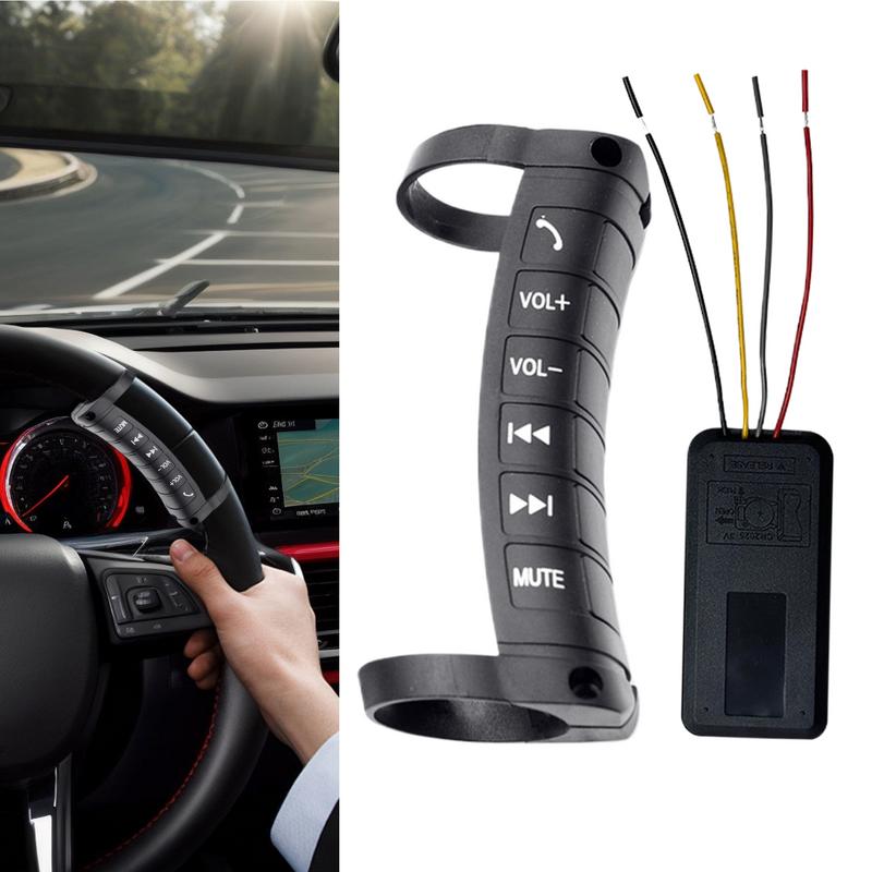 DVD Button Steering Wheel Swtch Multifunction Steering Wheel Button Remote Control Navigation Portable Wireless Media Controlle