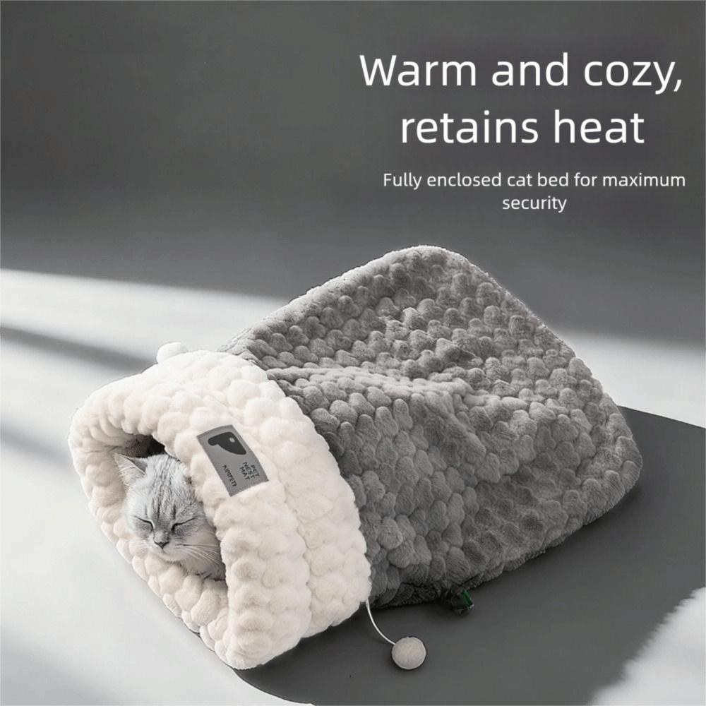 Semi-enclosed Cat Sleeping Bag Warm Cat Tunnel Nest Thickened Cat Nest Bed  Indoor