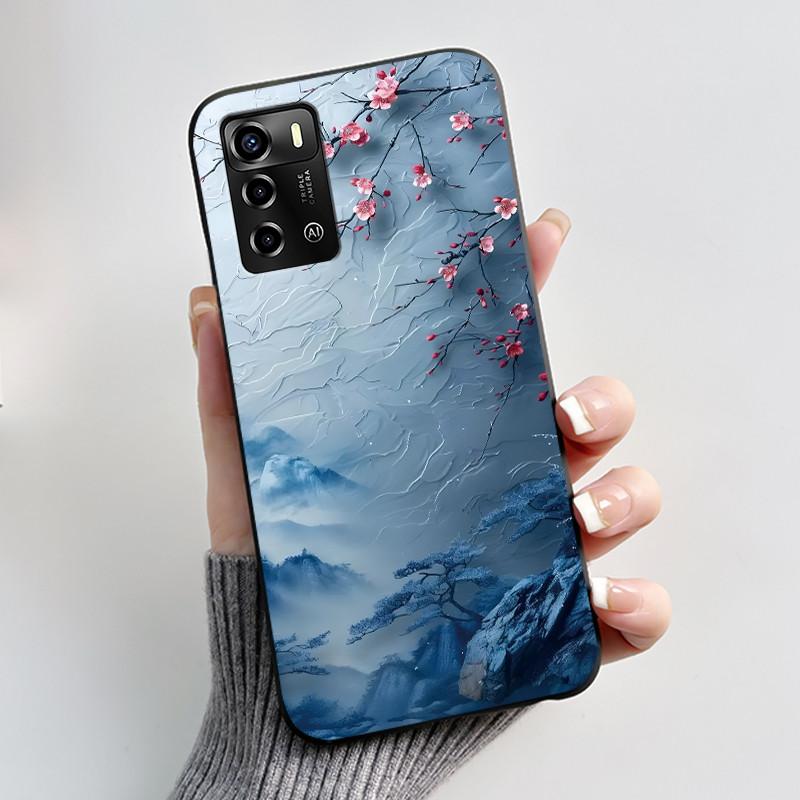 Pouzdro Pro ZTE Blade A72 4G V40 Vita Kryt na telefon Plášť Estetické Roztomilá Kočka Astronaut Móda Matně Černé Ochranné Měkké TPU Kryt