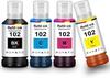 Ink 102 Et-3850 Et-4850 Et-2856 Et-2750 Compatible Cartridge For Epson 102 Multipack Compatible Bottle For Epson Ecotank Et