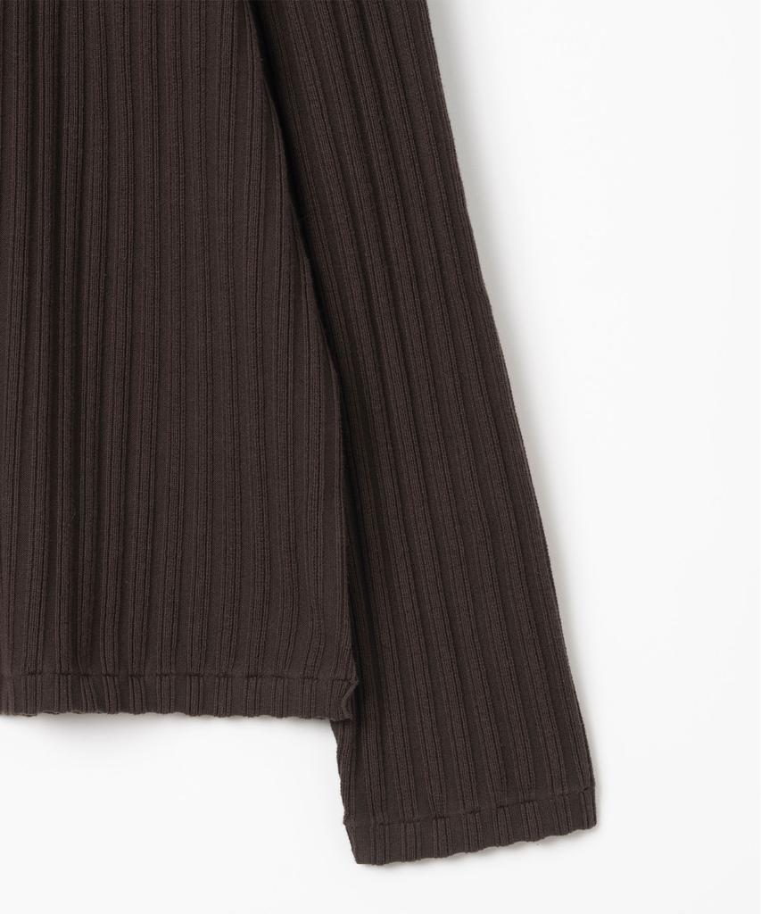 MILLO ARCHIVE Draft Henley Neck Knit [Brown]