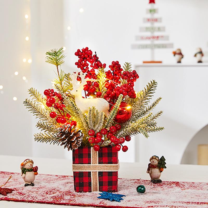 Luminous Mini Christmas Tree Set - Desktop Decoration and Gift
