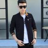 Men's Spring and Fall Stand-up Collar Casual Jacket Long-sleeved Windproof Jacket