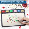 3/4 Piece Portable Jewelry Making Kit Felt Bead Tray Metal Scoops 6 Compartments Bead Craft Mat For Craft Organization