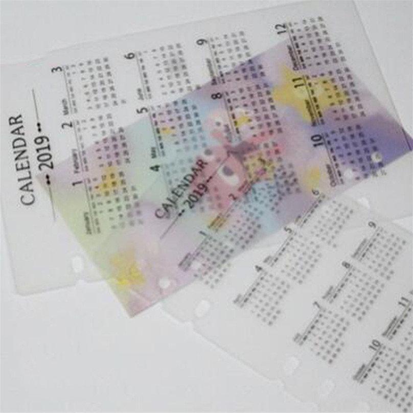 Creative Calendar  Divider Binder Notebooks  Accessories  Partition Plate