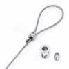 10PCS For 1/2mm Steel Wire Sling Clamps Double Holes Metal Copper Clip Stainless Steel Rope Sling Tool Fastening Accessories