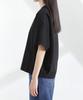 Nano Universe MC Coveross Cool Plating Jersey F (R) Twill-Style T-Shirt, Women's, 010, Black, 669-5124318