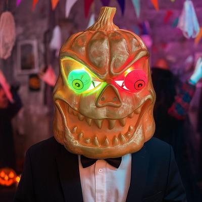 Orange Halloween Pumpkin Mask Novelty Style Pumpkin Headwear Pumpkin Headgear  Cosplay Dress Up