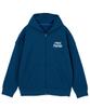 Astral Projection Graffiti Lettering Oversized Wide Shoulder Zip-Up Hoodie_Teal Blue