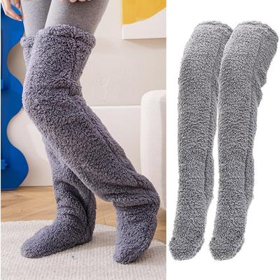 Winter Warm Feet Stockings Women & Men Multifunctional Sleep Socks Machine Washable Foot Warming for Bed Use & Family Daily Wear