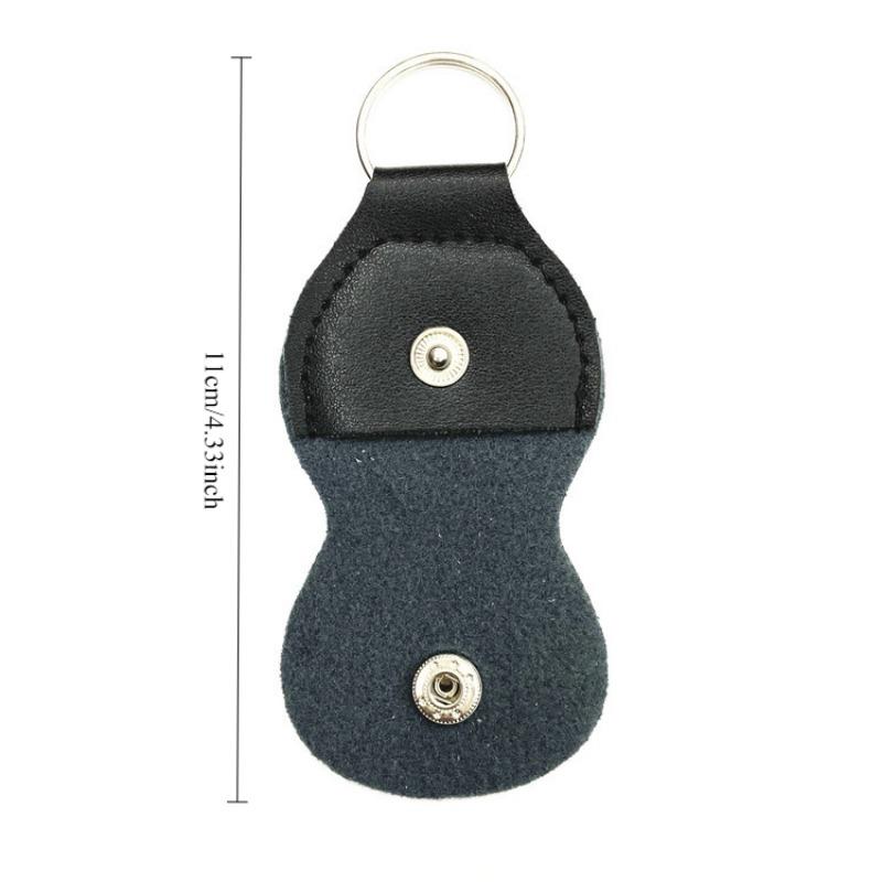 Multicolor PU Leather Guitar Pick Holder Protective Case with Leather Keychain: Keychain Pouch and Pick Storage Bag