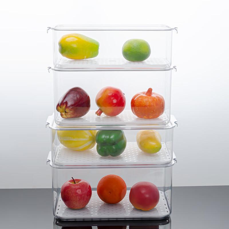 Transparent Refrigerator Freezer Storage Box with Lid