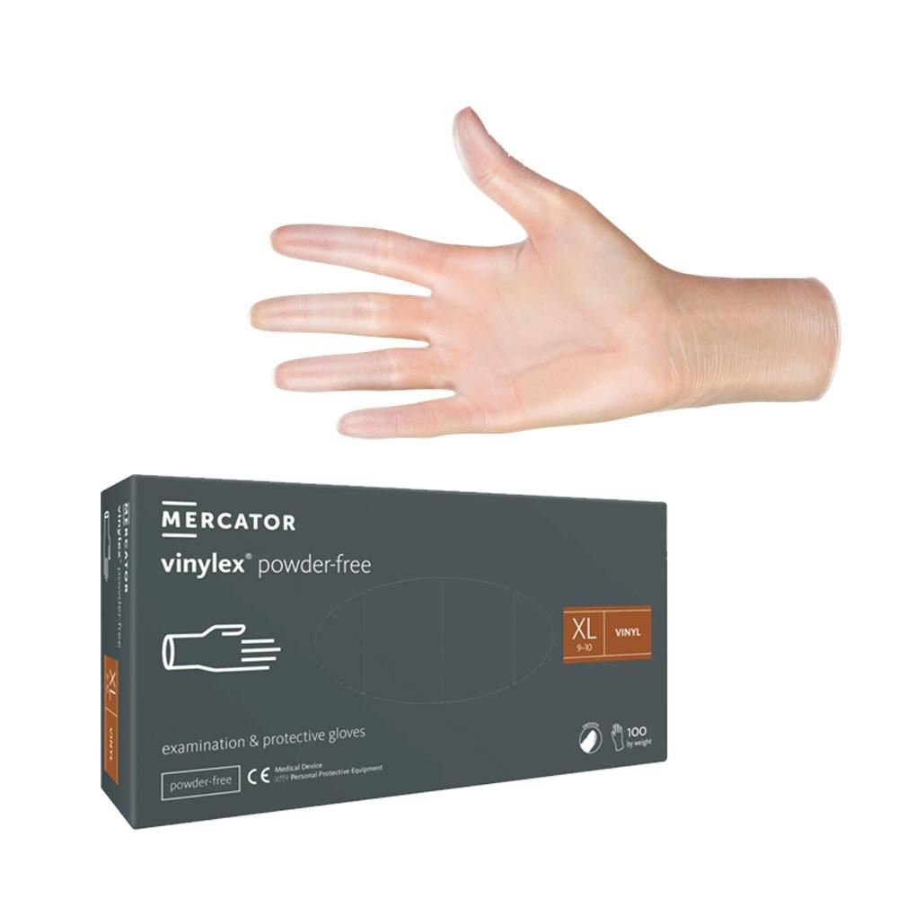 Mercator Vinylex Powder-Free Vinyl Gloves Transparent 100 Pcs