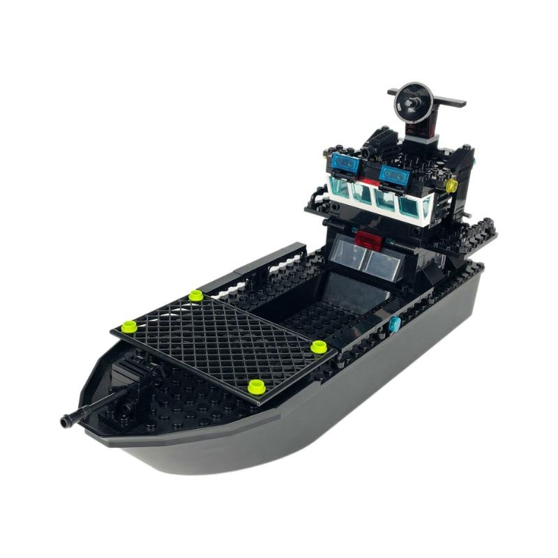Black Hawk Gray Whale Transport Ship X009 Small Particle Children'S Assembled Building Block Toy Helicopter