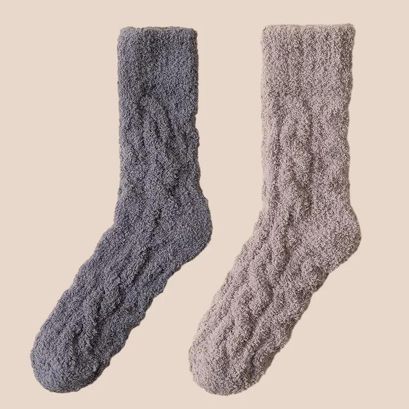 Coral Fleece Thick Sock Winter Unisex Plush Anti Slip Thicken Thermal Warm Socks Women Men Floor Home Sleep Fluffy Soft Hosiery