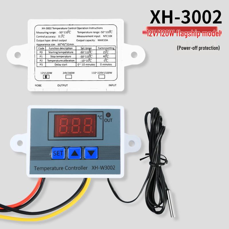 12/24V Digital Intelligent Temperature Controller with Sensor