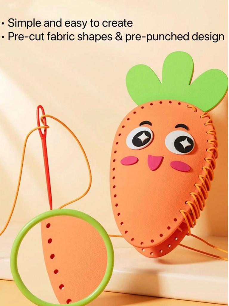 5pcs Children's Sewing Handmade Set,DIY Sewing Material Pack,Children's Toys,Educational Stress - Relief,Enlightenment Festival Gift Sewing Dolls Frog