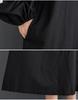 Real Shot Spring Autumn Loose Plus Size Patchwork Long Sleeve Shirt Dress