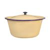 Vintage Yellow Enamel Wash Basin - Nostalgic Retro Soup Bowl