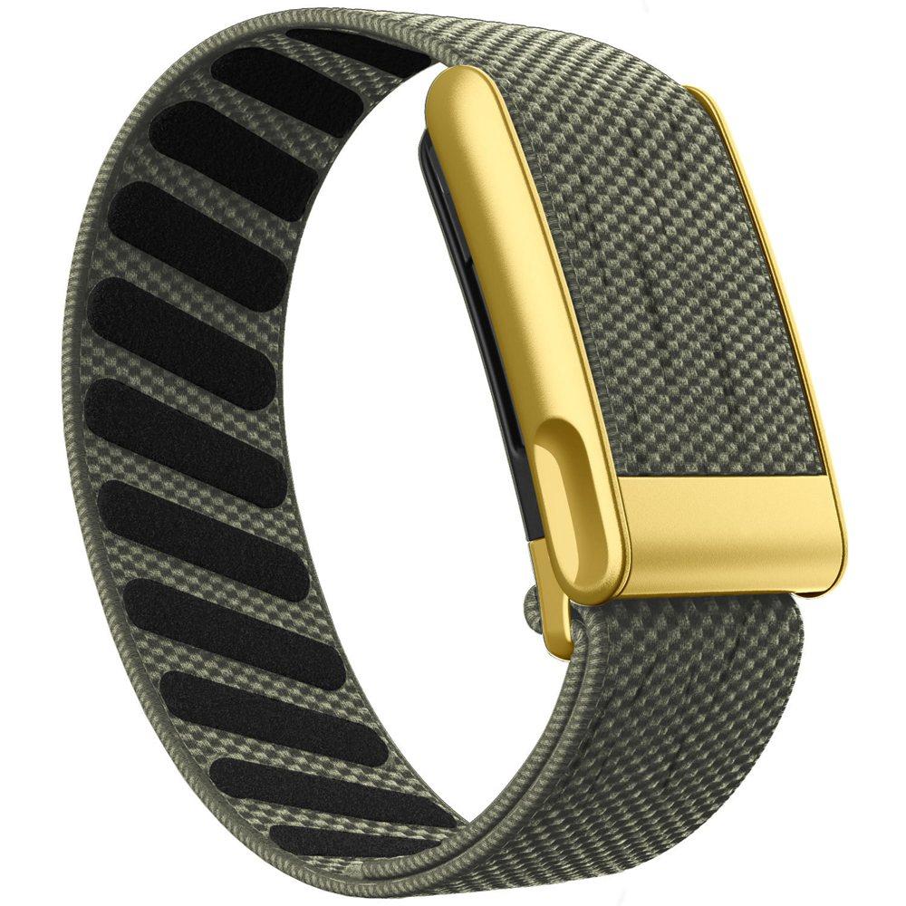 Suitable for WHOOP 1.1/Whoop MG Wristband Strap Nylon Woven Elastic Sports Breathable Replacement Strap Gold Metal Frame