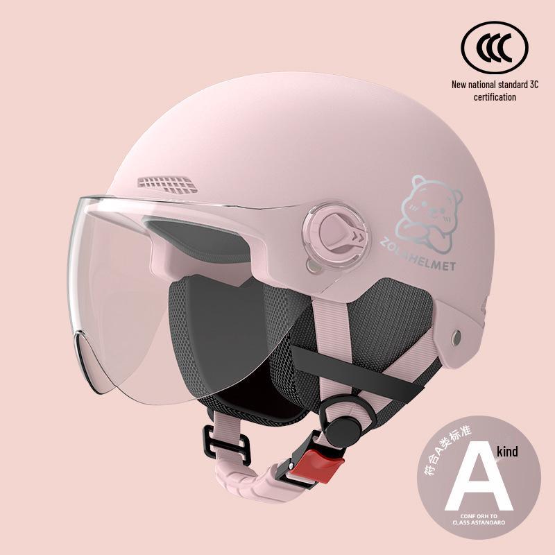 Women's Lightweight Ventilated Electric Scooter Helmet with Sun & Ear Protection - All-Season 3C Certified Half Helmet
