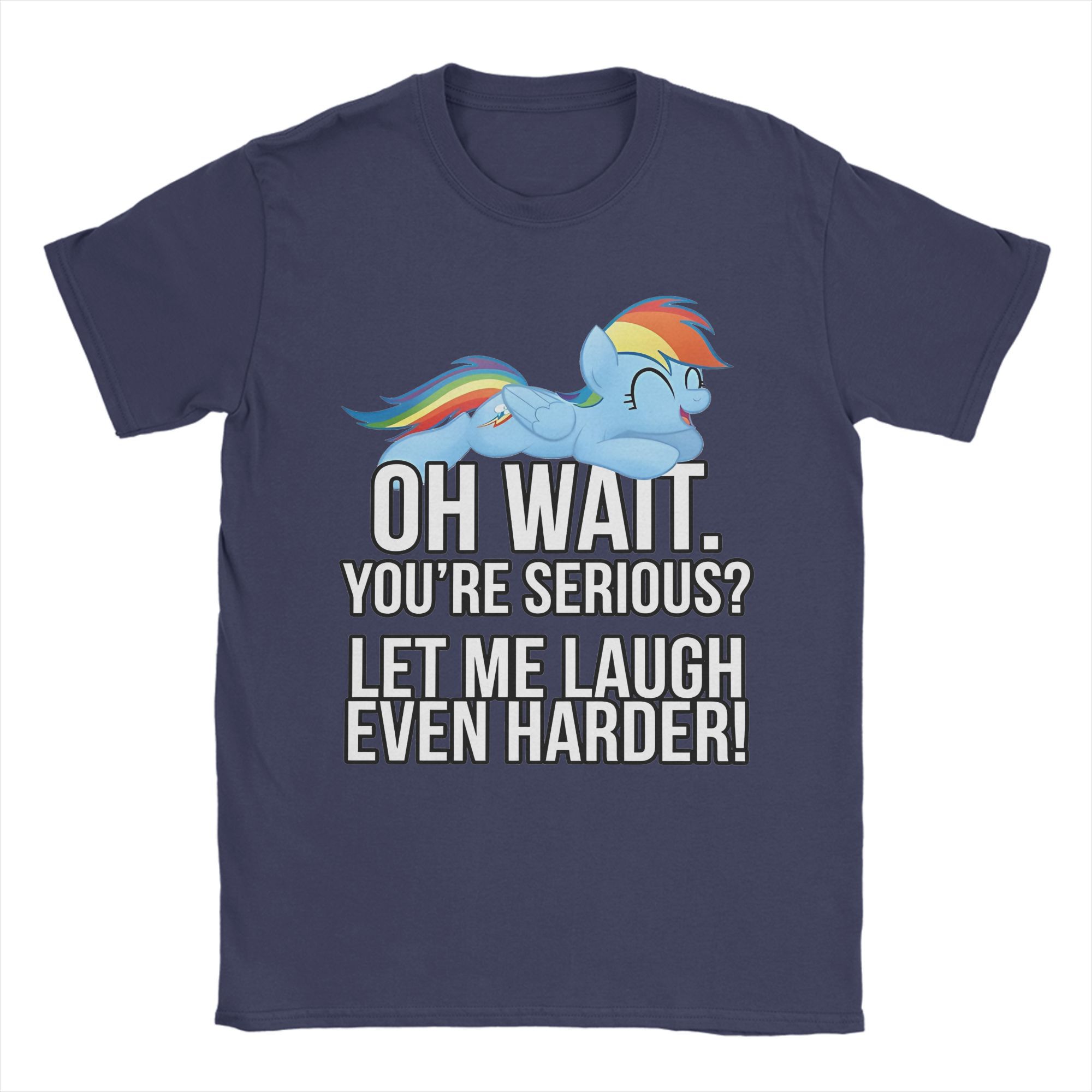 

Новинка Ти серйозно Футболка MLP Rainbow Dash Чоловіча з круглим вирізом та коротким рукавом Одяг Поні дружба - це магія Бавовняна Топ Футболка 4XL