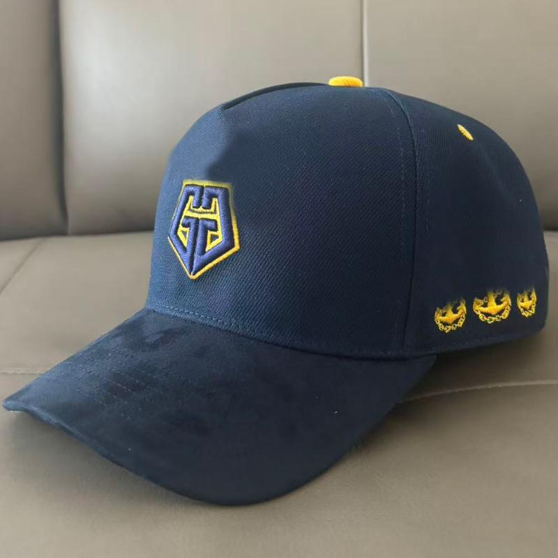 Manufacturer Polyester 3D Puff Embroidery Curved Brim Snapback Baseball Cap Structured Suede Custom 5 Panel Hats Embroidery