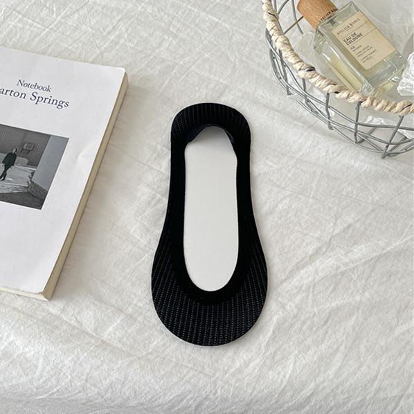 Women'S Summer Ice Silk Invisible Socks With Cotton Soles Are Non-Slip And Non-Dropping Heels Socks Thin High Heels Socks Are Black