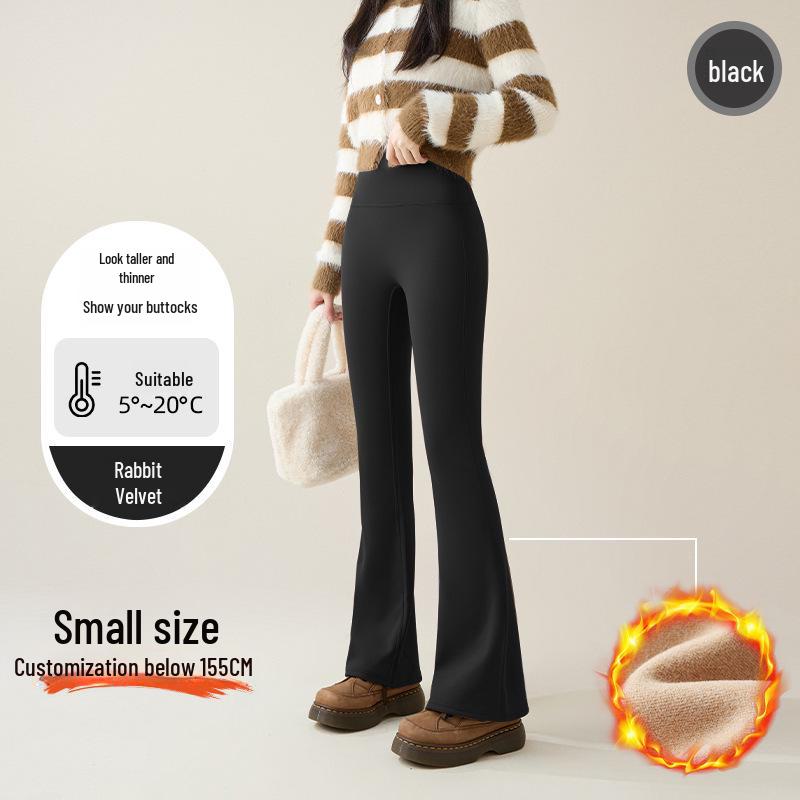 Women's High-Waist Flared Pants - Petite, Lightweight Summer Style, 2025 Collection, No-Drop Long Casual Design