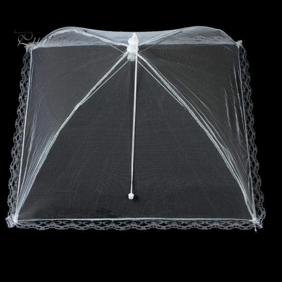 BBQ Food Cover Mesh Breathable Washable Table Tent Screen Anti-fly Dish Outdoor Camping Outside Picnic Collapsible Umbrella Net