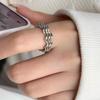 Korean Minimalist Three-Layer Wave Pattern Ring - Modern Jewelry for Women