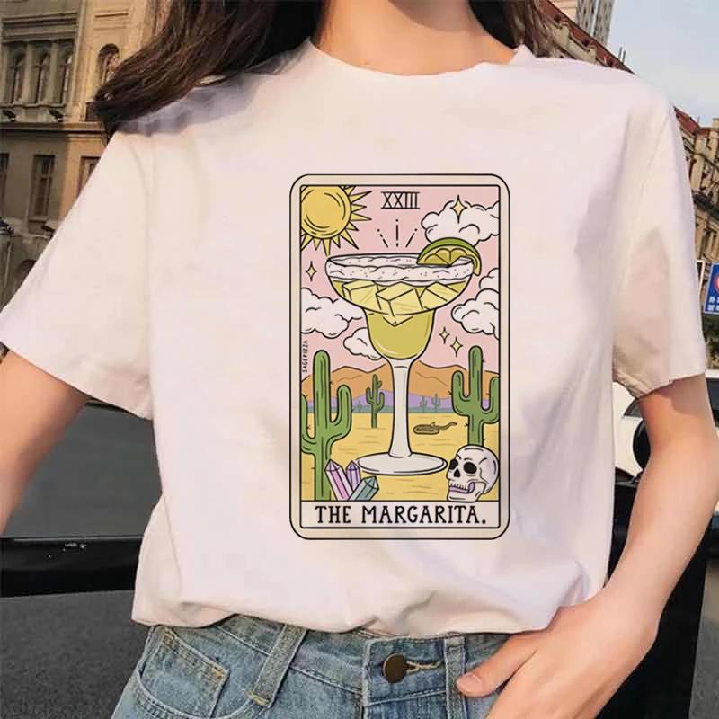 Womens Tarot Card Flower Funny Time Ladies Cartoon Fashion Short Sleeve Summer Printed Tshirt Womens Tshirt Top Pattern