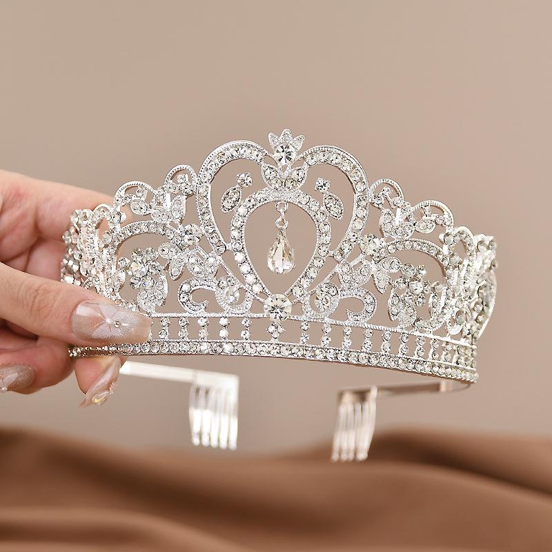 Crystal Diamond Bridal Hairpin Crown - Wedding, Prom, and Special Occasion Accessory