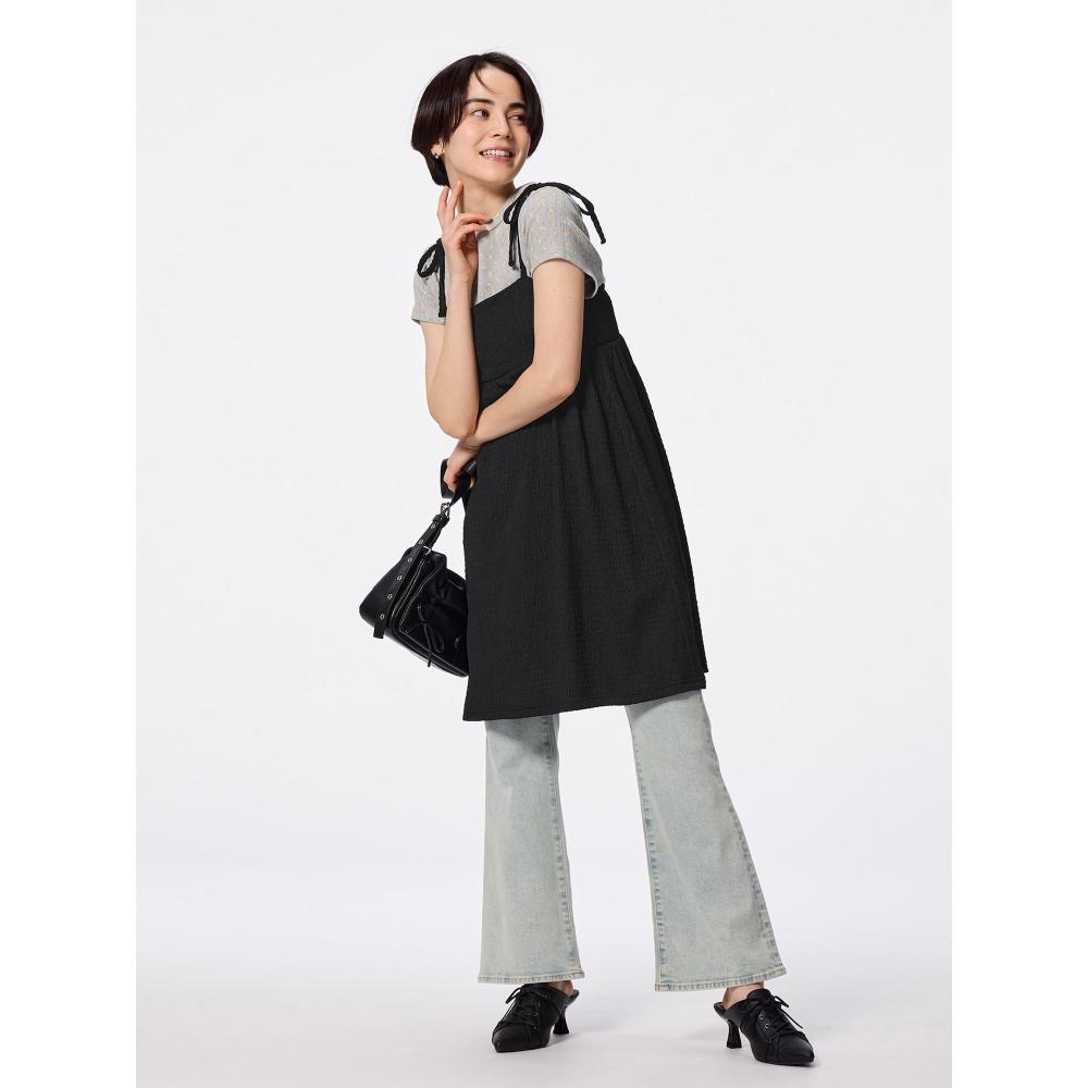 

Gu Платье-мини на бретелях с текстурой 01 OFF WHITE/XS